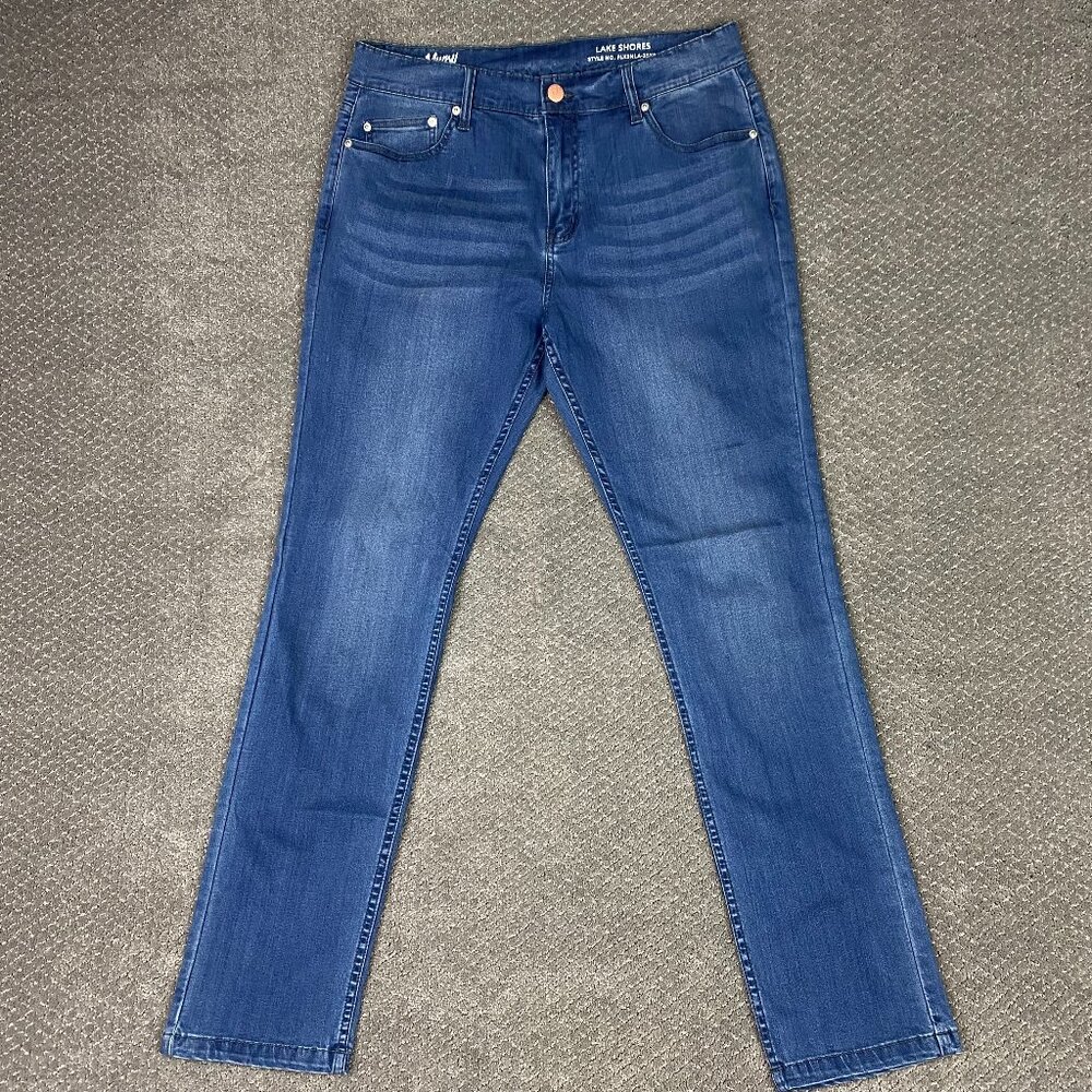 Mugsy Jeans Men's 35 x 34 Fits 34 x 33 Blue Lake Shores Stretch FLX3NLA